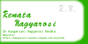 renata magyarosi business card
