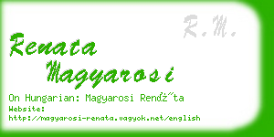 renata magyarosi business card